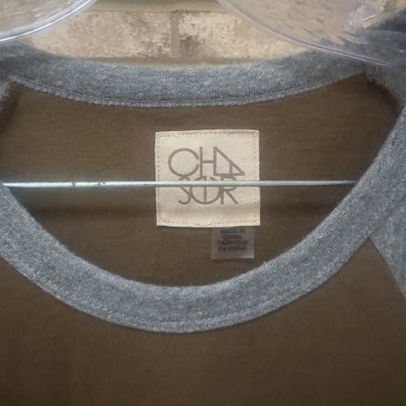 Chaser Brown and Gray Baseball Style Crew Neck Shirt - Men's Large - Picture 2 of 3